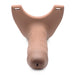 Size Matters Hollow Silicone Dildo Strap-On Beige
