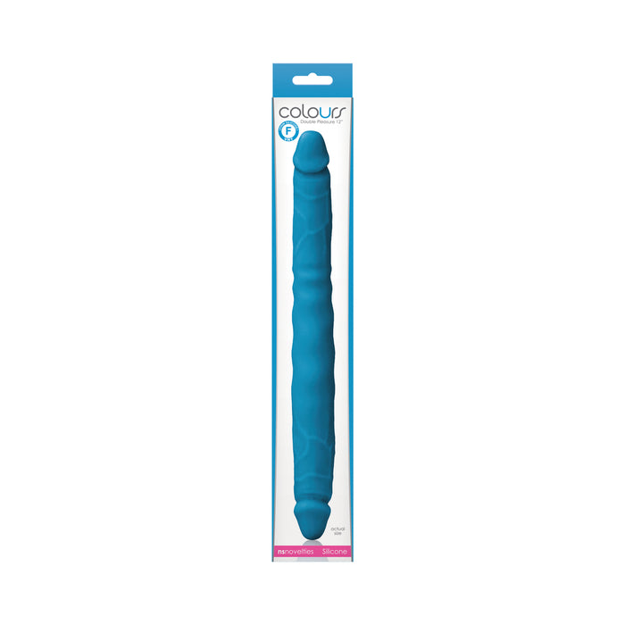 Colours Double Pleasure 12 in. Dual Ended Dildo Blue