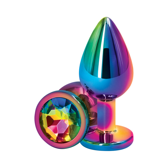 Rear Assets Metal Anal Plug Medium Multicolor/Rainbow