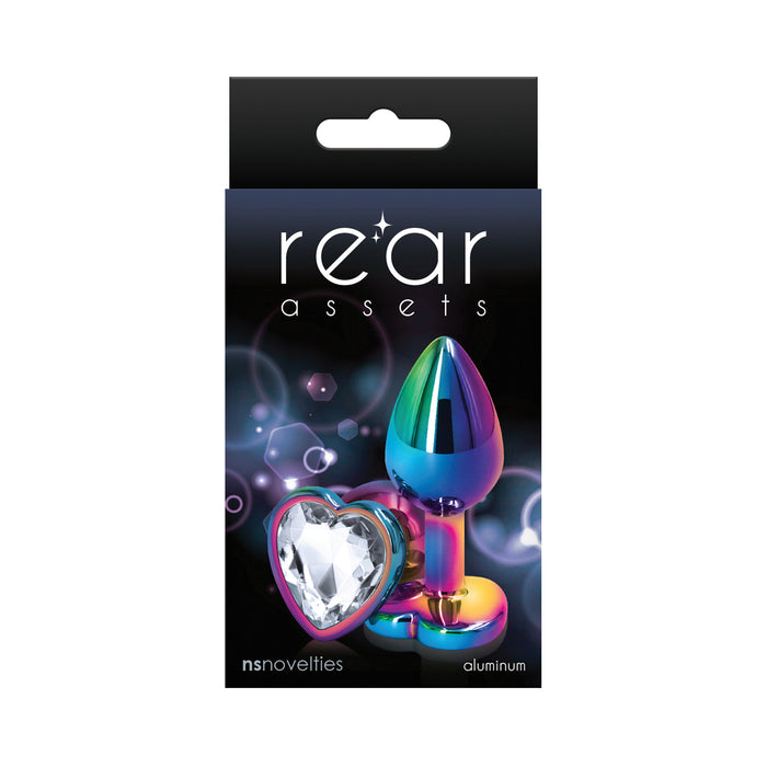 Rear Assets Metal Heart Plug Small Multicolor/Clear