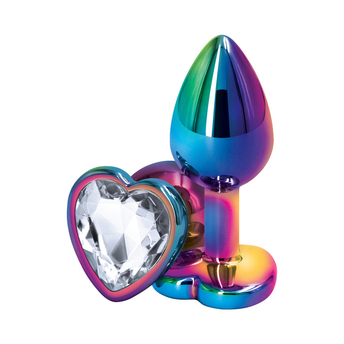 Rear Assets Metal Heart Plug Small Multicolor/Clear