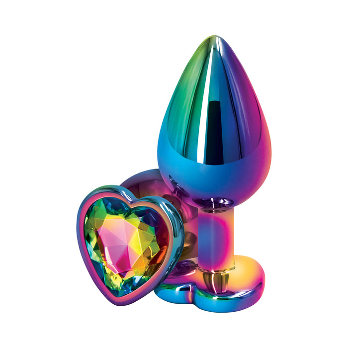 Rear Assets Metal Heart Plug Medium Multicolor/Rainbow