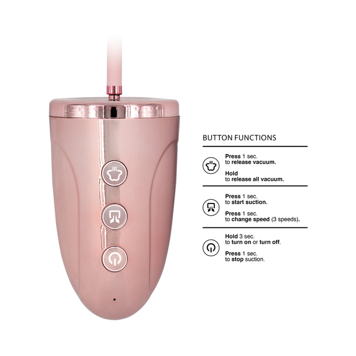 Shots Pumped Rechargeable 3-Speed Automatic Clitoral & Nipple Pumps Pink Large