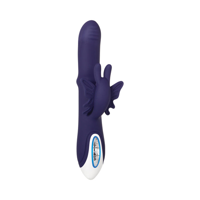 Evolved Put A Ring On It Rechargeable Silicone Dual Stimulator Blue