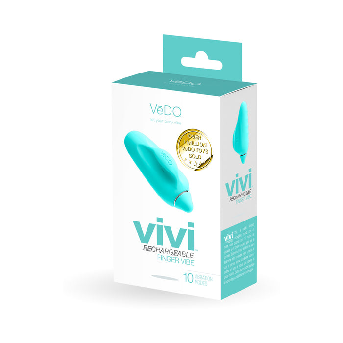 Vedo Vivi Rechargeable Finger Vibe Tease Me Turquoise