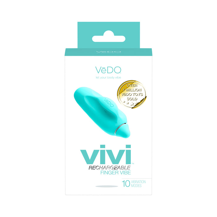 Vedo Vivi Rechargeable Finger Vibe Tease Me Turquoise