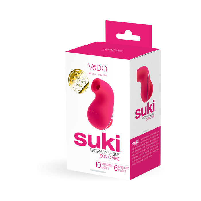 Suki Sonic Suction Rechargeable Vibrator Foxy Pink