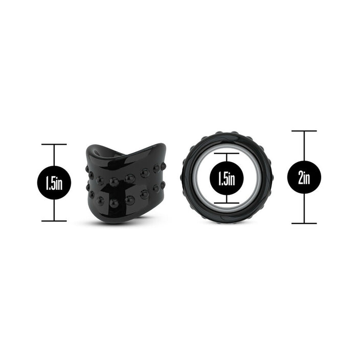 Stay Hard Beef Ball Stretcher X Long 1.5 in. Black