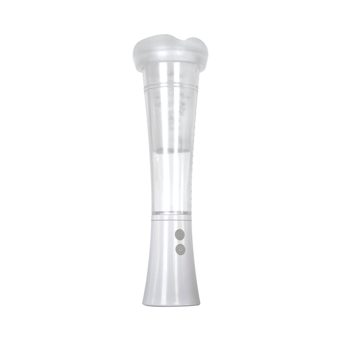 Zero Tolerance Sucking Good Rechargeable Vibrating Vacuum Pump Stroker Clear/White