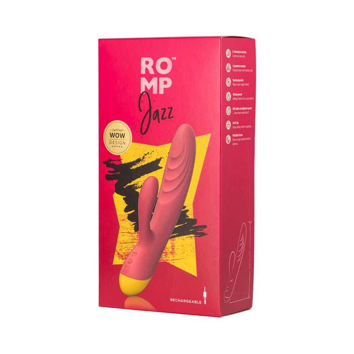 ROMP Jazz Rechargeable Silicone Rabbit Vibrator Berry