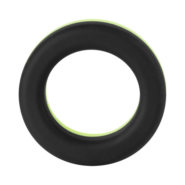 Forto F-19 Liquid Silicone 2-Tone Cockring Black/Glow