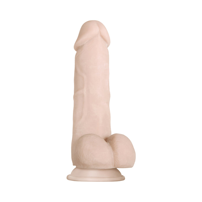 Evolved Real Supple Girthy Poseable 8.5 in. Realistic Dildo With Balls Beige