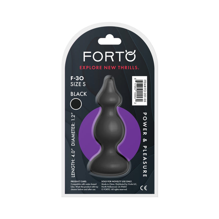 Forto F-30 Pointer Silicone Anal Plug Small Black