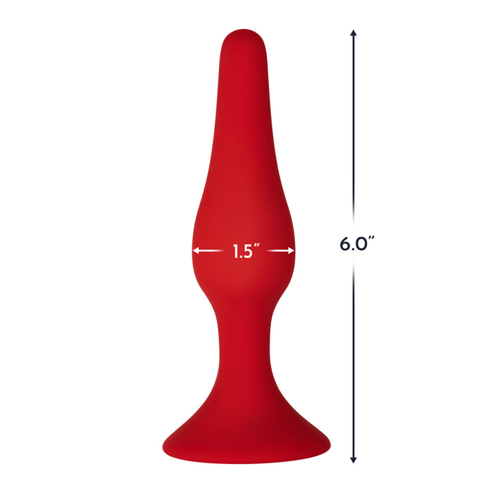Forto F-11 Lungo Silicone Anal Plug Large Red