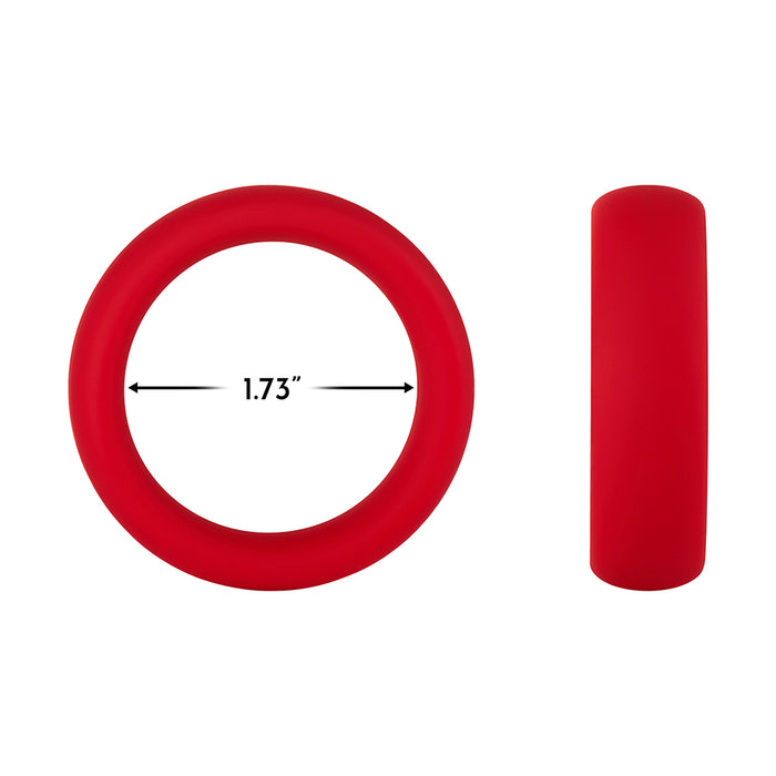 Forto F-64 Wide Liquid Silicone Cockring Medium Red