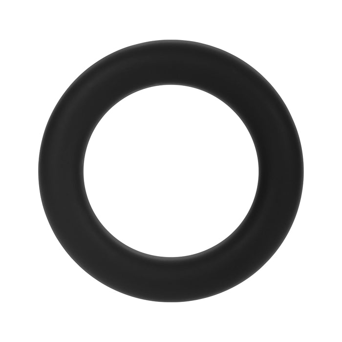 Forto F-61 3-Piece Silicone Cockring Set Black