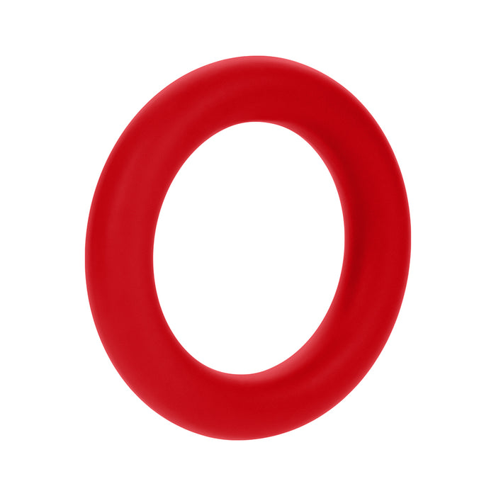 Forto F-61 3-Piece Silicone Cockring Set Red