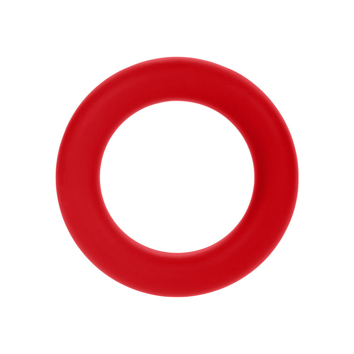 Forto F-61 3-Piece Silicone Cockring Set Red