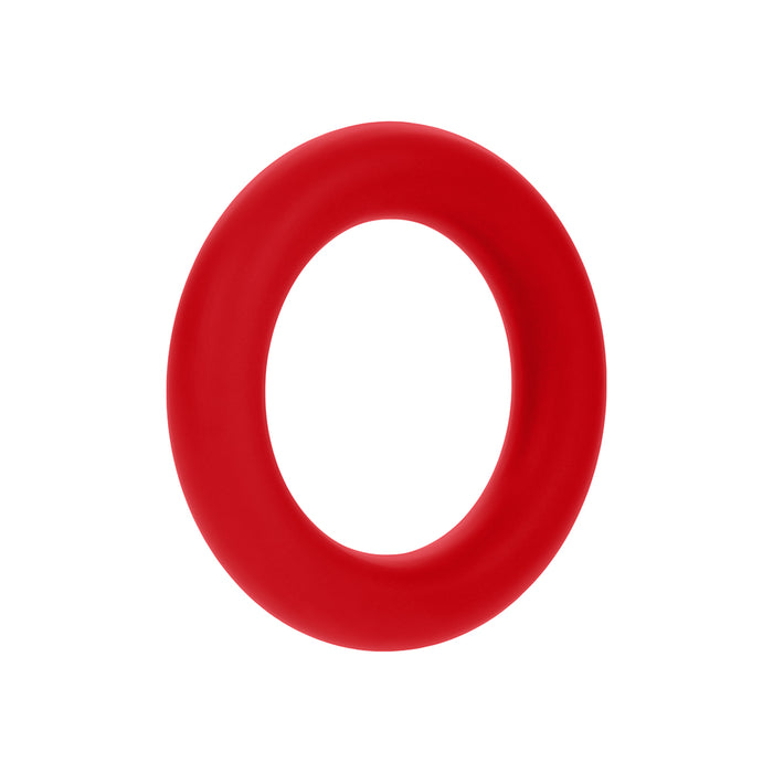 Forto F-61 3-Piece Silicone Cockring Set Red