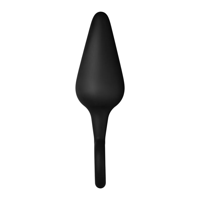 Forto F-10 Silicone Anal Plug with Pull Ring Large Black