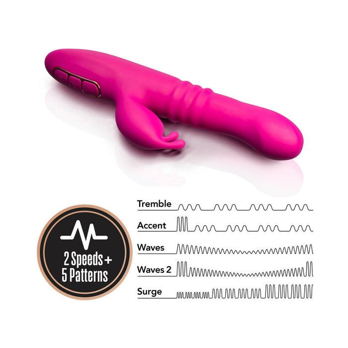 Blush Lush Kira Rechargeable Silicone Thrusting Rabbit Vibrator Velvet