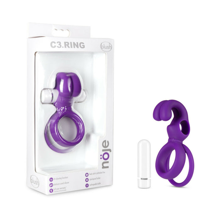 Blush Noje C3.Ring Rechargeable Vibrating Silicone Cockring Iris