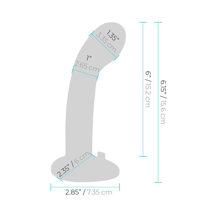 Pegasus 6 in. Curved Realistic Rechargeable Remote-Controlled Dildo & Harness Set Black