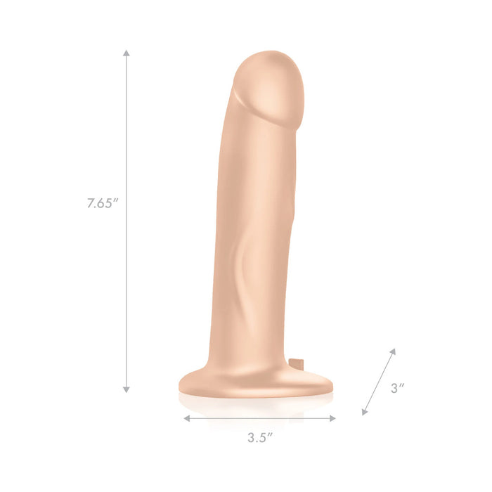 Pegasus 8 in. Realistic Rechargeable Remote-Controlled Dildo & Harness Set Beige
