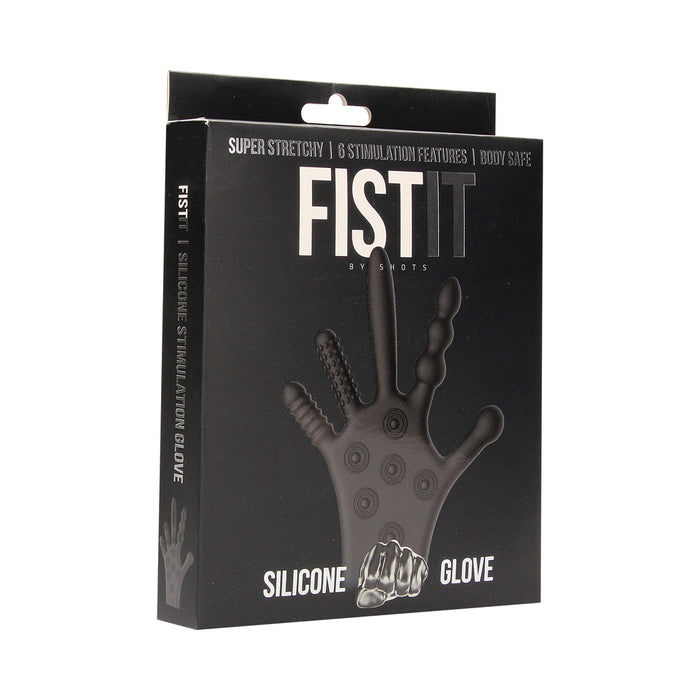 Shots Fist It Silicone Stimulation Glove Black
