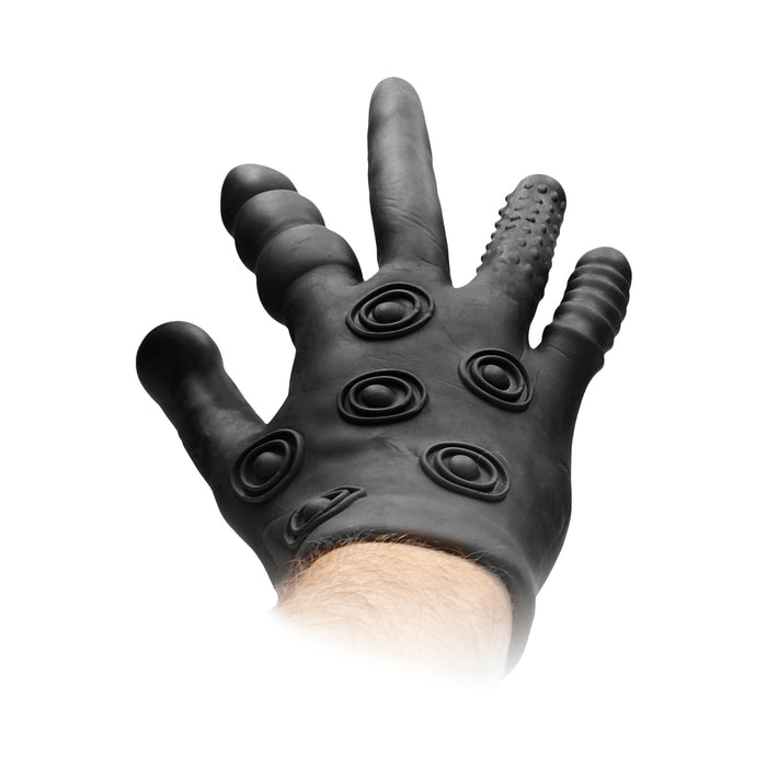 Shots Fist It Silicone Stimulation Glove Black