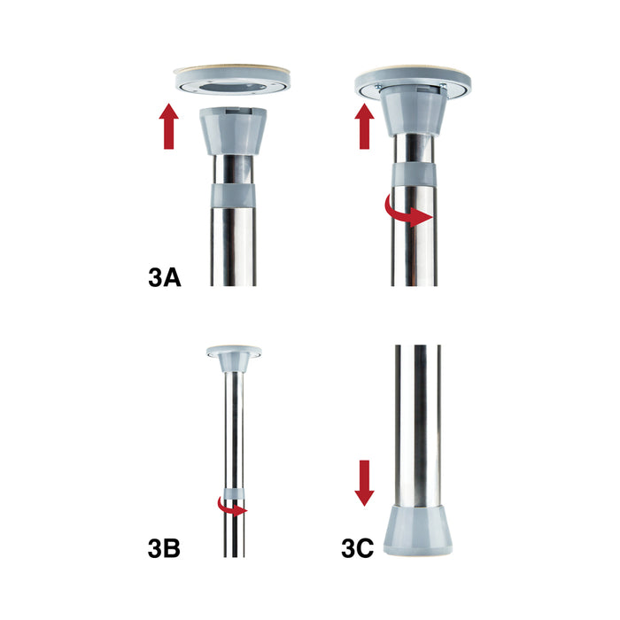 Ouch! Fully Adjustable Dance Pole Silver