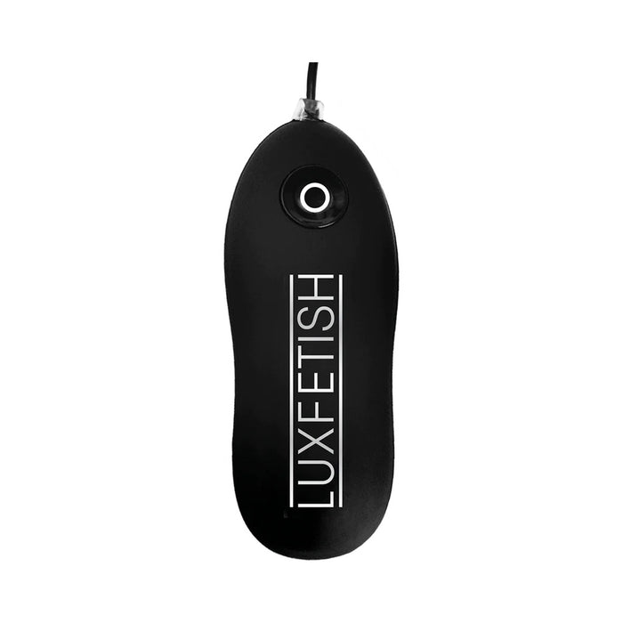 Lux Fetish 4 in. Inflatable Vibrating Butt Plug with Suction Base Remote-Controlled