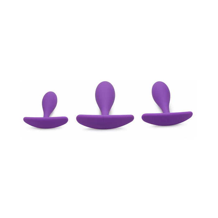 Curve Toys Gossip Rump Bumpers 3-Piece Silicone Anal Training Set Violet