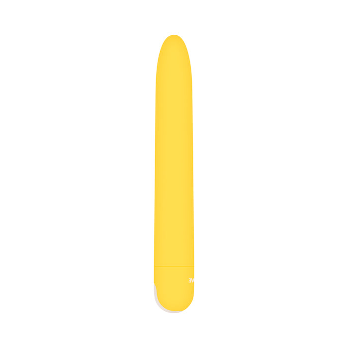 Evolved Sunny Sensations Rechargeable Silicone Sli mline Vibrator Yellow