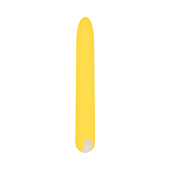 Evolved Sunny Sensations Rechargeable Silicone Sli mline Vibrator Yellow