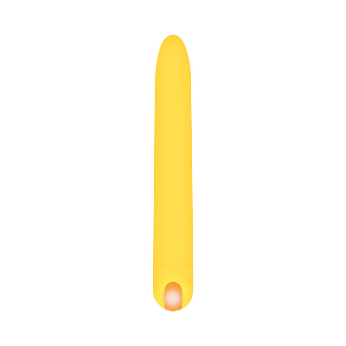 Evolved Sunny Sensations Rechargeable Silicone Sli mline Vibrator Yellow