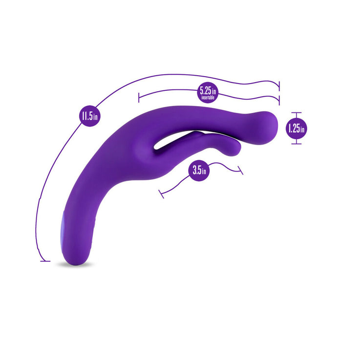 Wellness G Wave Rechargeable Silicone Dual Stimulation Vibrator Purple