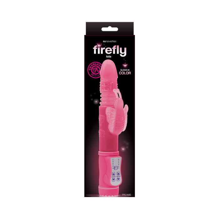 Firefly Lola Thrusting Butterfly Vibrator Pink