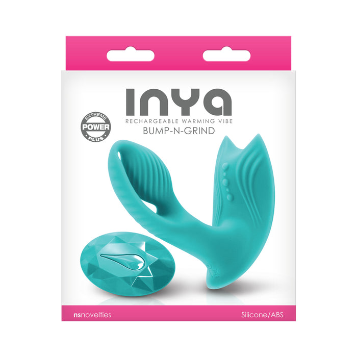 INYA Bump-N-Grind Rechargeable Warming Dual Stimulator Teal