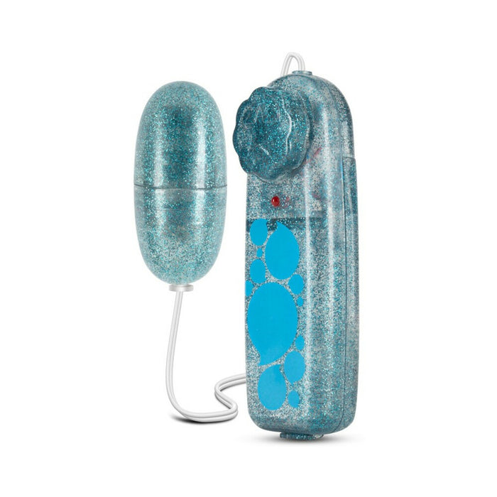 Blush B Yours Glitter Power Bullet Remote-Controlled Egg Vibrator Blue