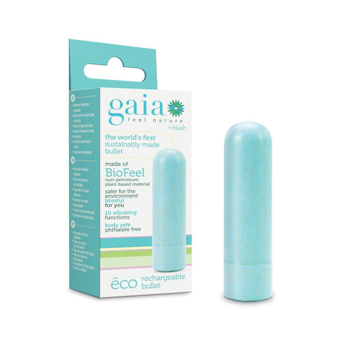 Blush Gaia Eco Rechargeable Bullet Vibrator Aqua