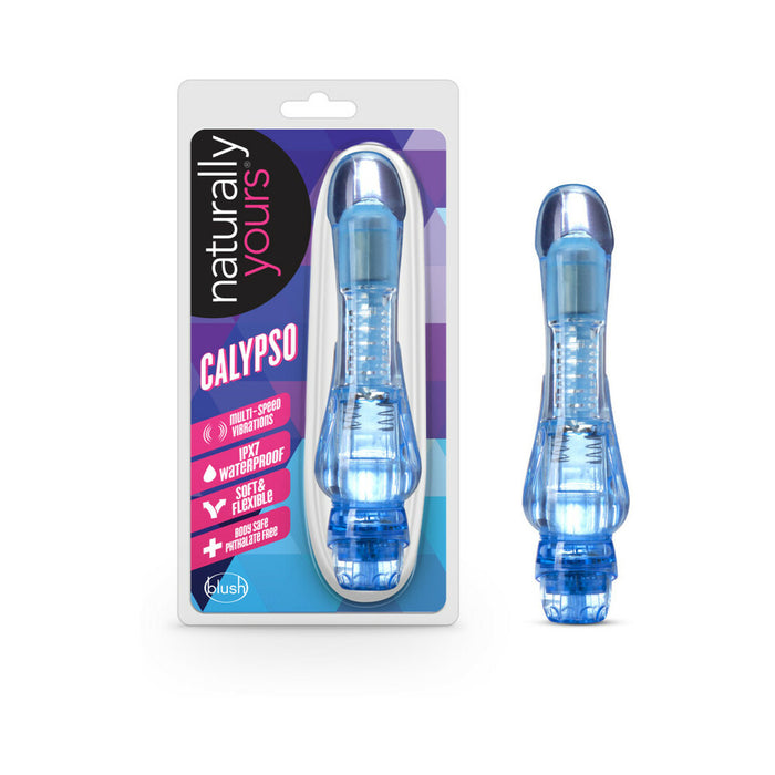 Blush Naturally Yours Calypso Slimline Vibrator Blue