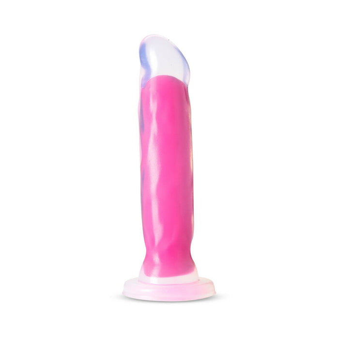 Blush Neo Elite Glow in the Dark Marquee 8 in. Silicone Dual-Density Dildo Neon Pink