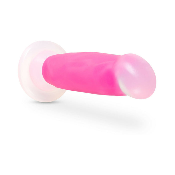 Blush Neo Elite Glow in the Dark Marquee 8 in. Silicone Dual-Density Dildo Neon Pink