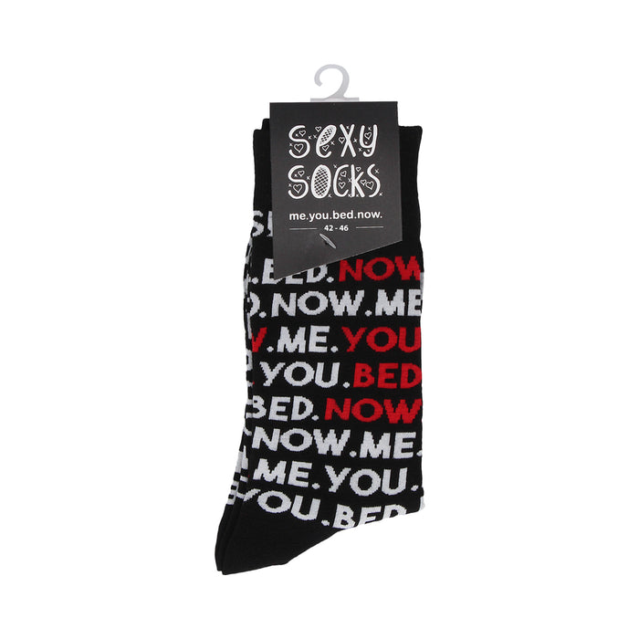 Shots Sexy Socks Me.You.Bed.Now. M/L