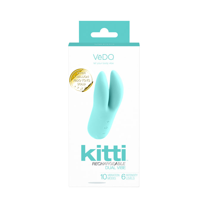 Vedo Kitti Rechargeable Dual Vibe Tease Me Turquoise