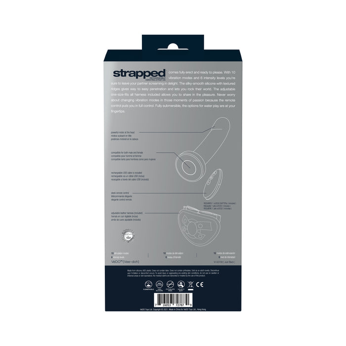 Vedo Strapped Rechargeable Strap-On Just Black
