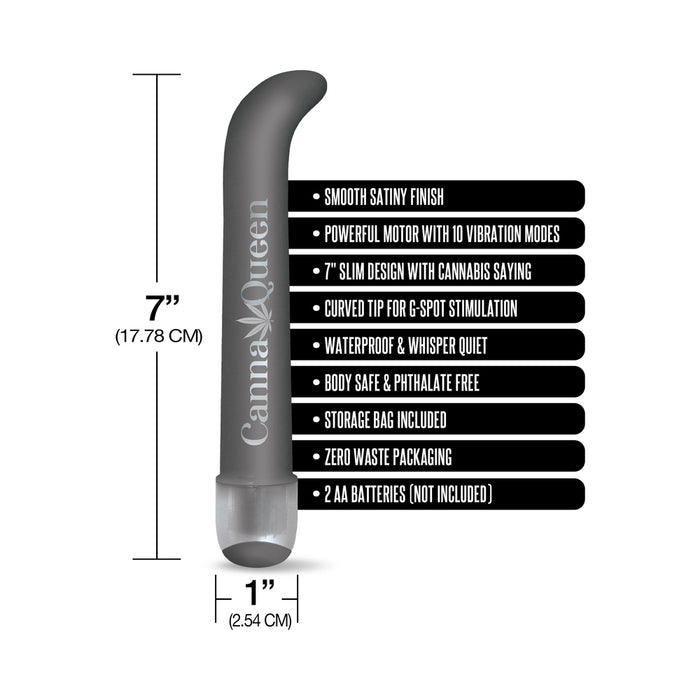 Prints Charming Buzzed 7" G-Spot Vibe - Canna Queen - Gray