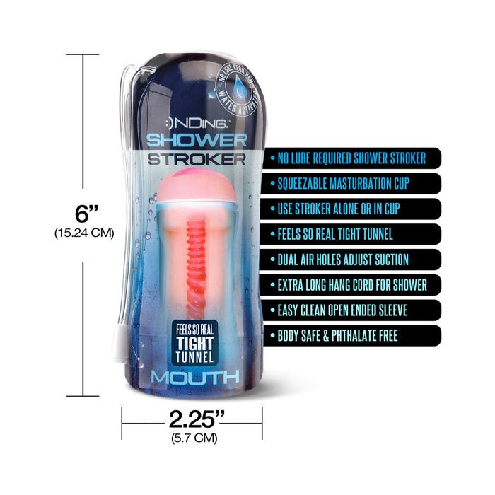 Happy Ending Self-Lubricating Shower Stroker - Mouth