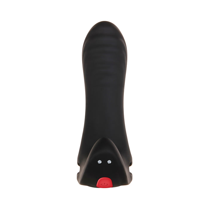 Zero Tolerance Vibrating Girth Enhancer Remote-Controlled Silicone Sheath Black